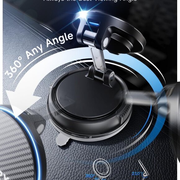 Magsafe Car Mount Charger [15W Wireless Faster Charging, 78+LBS Strongest Suctio - Picture 5 of 7